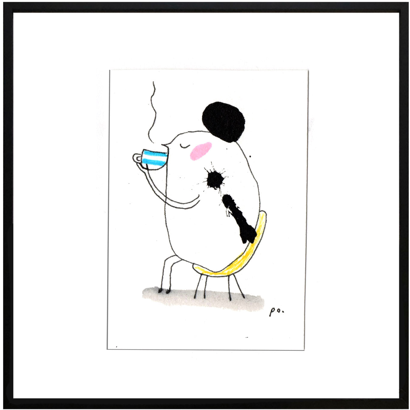 Dame med kaffe