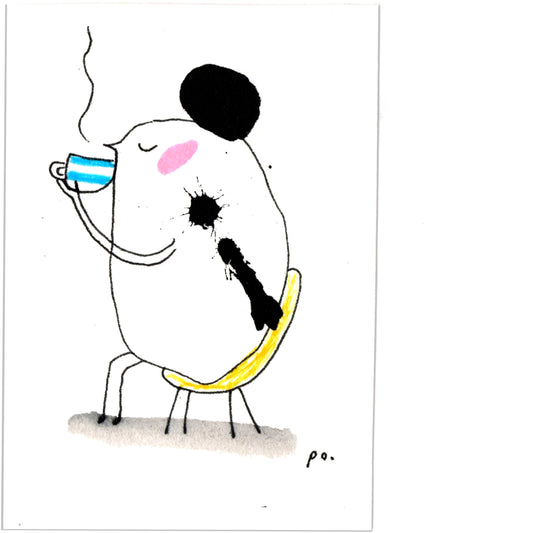 Dame med kaffe